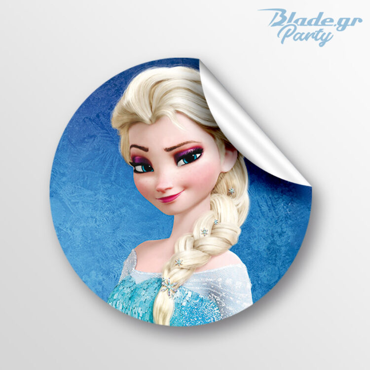 Στρογγυλό αυτοκόλλητο FROZEN ΕΛΣΑ