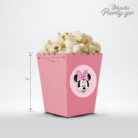 Minnie ροζ κουτί popcorn