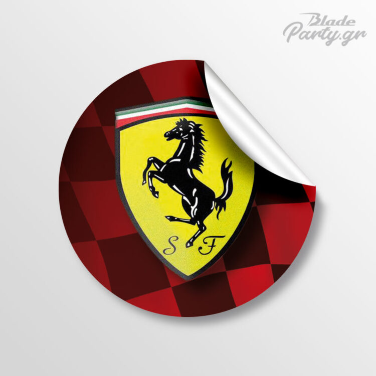 Στρογγυλό αυτοκόλλητο Ferrari