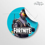 Στρογγυλό αυτοκόλλητο Fortnite Hero