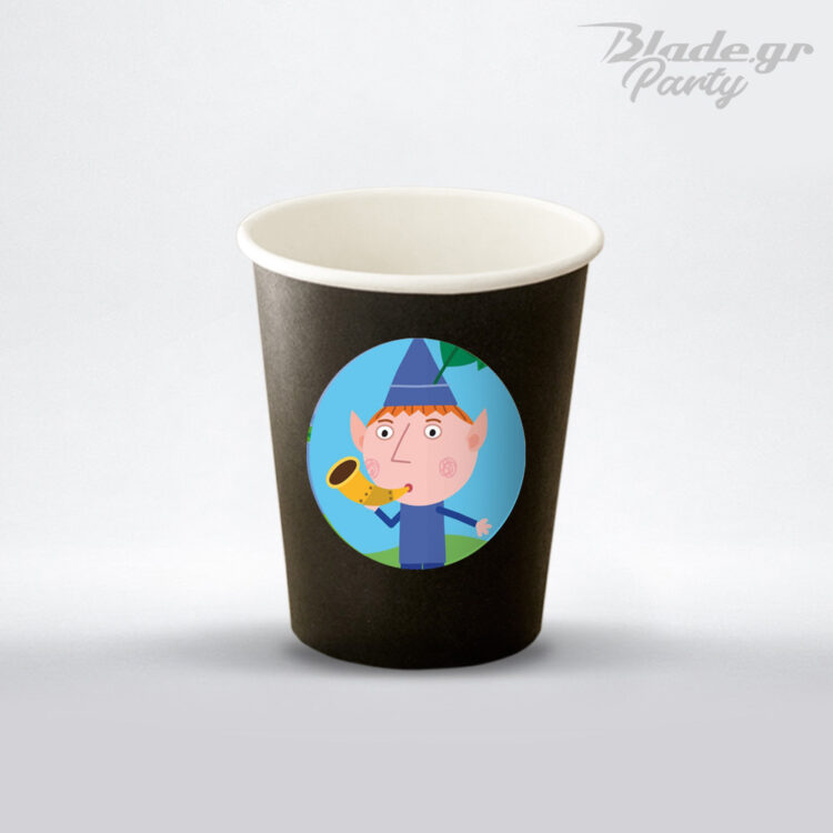 Ben & Holly μαύρα ποτηράκια πάρτυ
