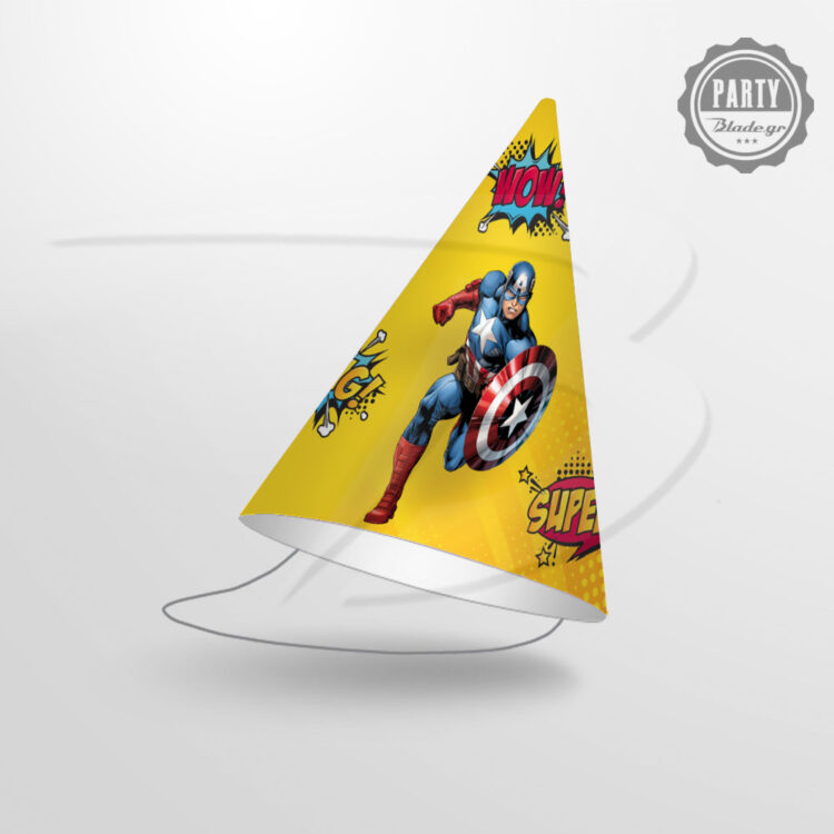 Captain America χάρτινο καπελάκι πάρτυ