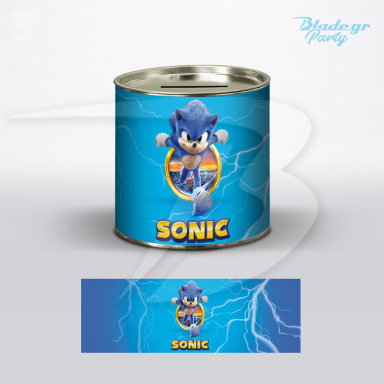 Sonic μεταλλικός κουμπαράς δώρο πάρτυ
