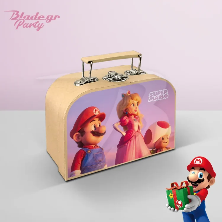 Δωρακι Παρτυ Βαλιτσακι Super Mario & Princess Peach. Ροζ βαλιτσακι με τους ήρωες του βιντεοπαιχνιδιού