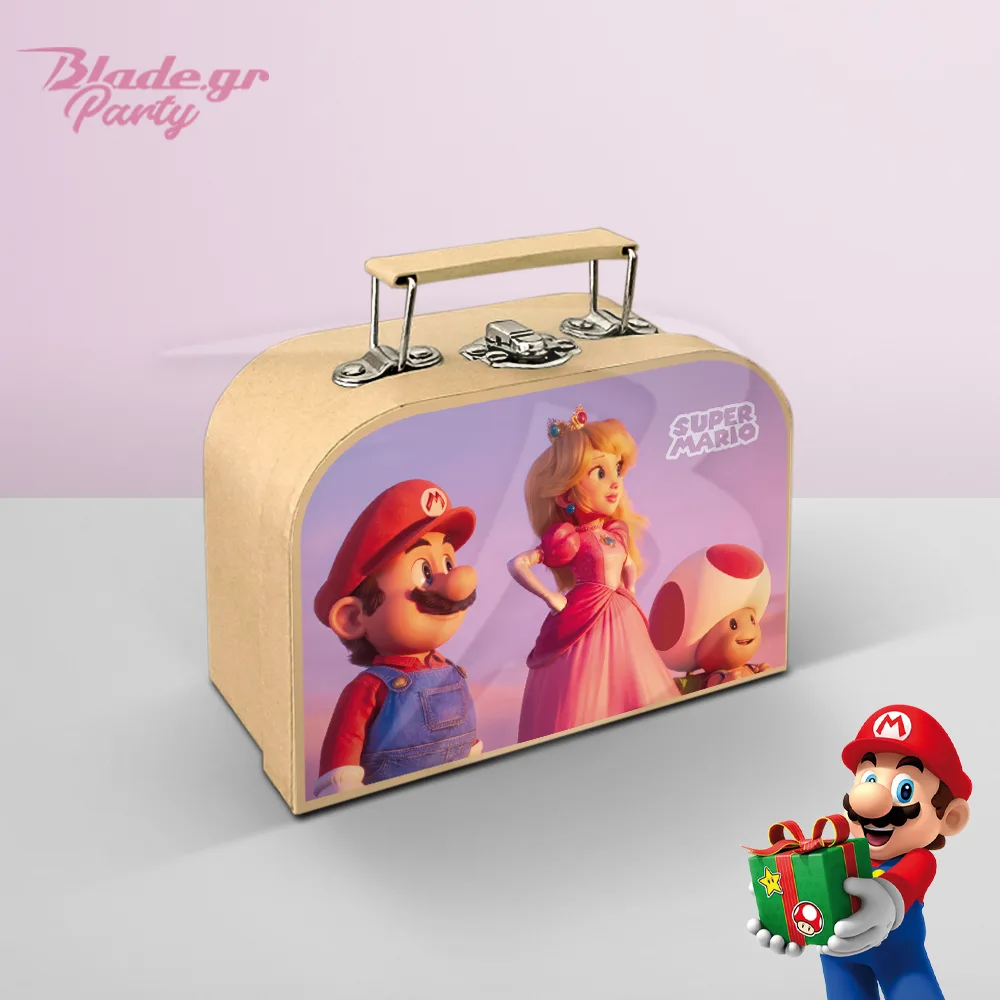 SUPER-MARIO PEACH-BALITSAKI Δωρακι Παρτυ Βαλιτσακι Super Mario & Princess Peach. Ροζ βαλιτσακι με τους ήρωες του βιντεοπαιχνιδιού