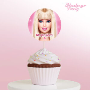 Barbie topper για cupcakes και σαντουιτσάκια για το μπουφέ του παρτυ