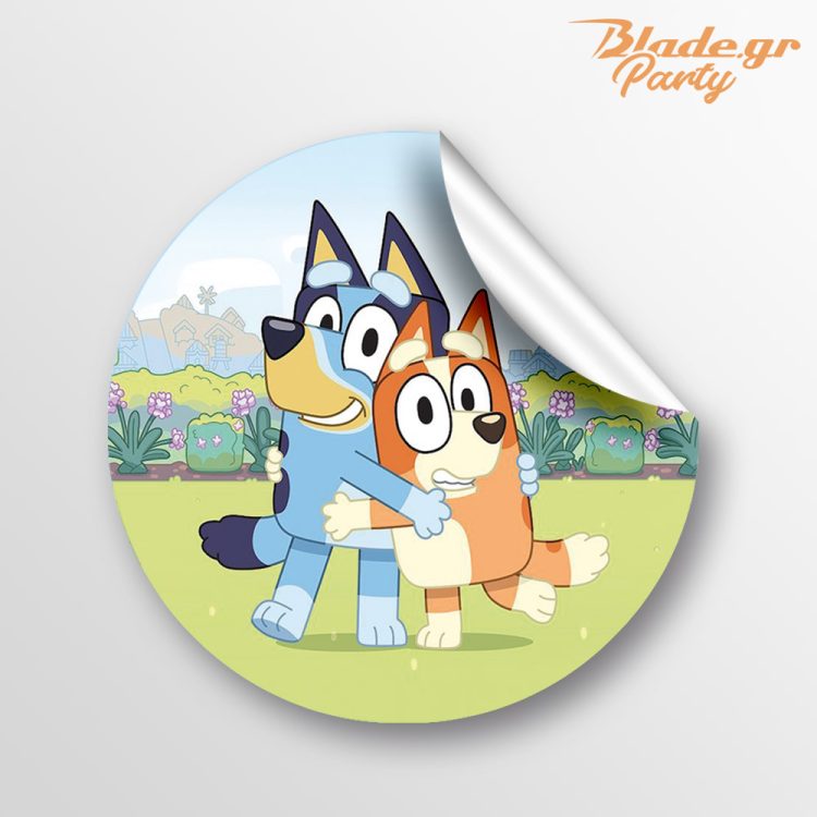 Κυκλικό αυτοκόλλητο Bluey