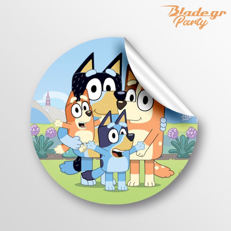 Κυκλικό αυτοκόλλητο Bluey