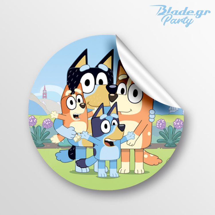 Κυκλικό αυτοκόλλητο Bluey