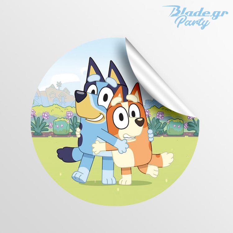 Κυκλικό αυτοκόλλητο Bluey