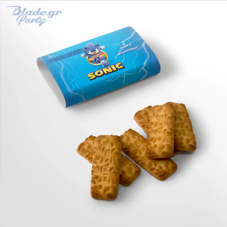 Κέρασμα μπισκότα με τον Sonic για ονομαστική γιορτή η γενέθλια