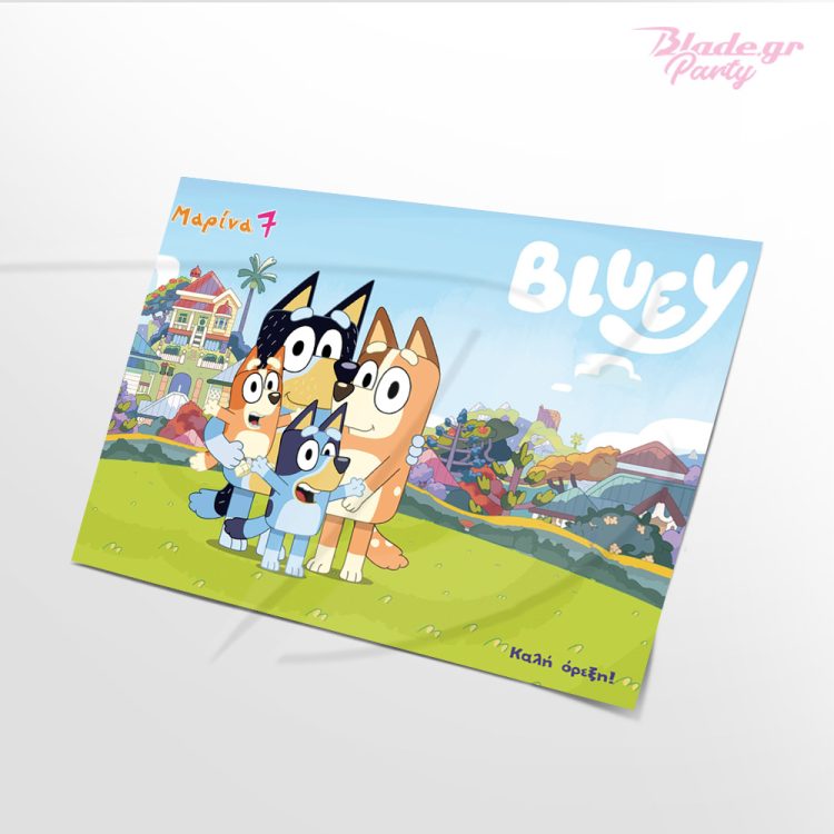 Bluey σουπλά για πάρτυ