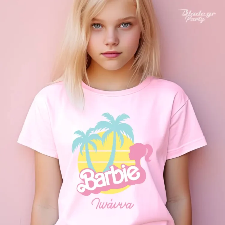 T shirt για πάρτυ Barbie Tropical