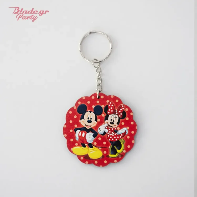 Μίκυ & Μίνι δώρο πάρτυ ξύλινο μπρελόκ