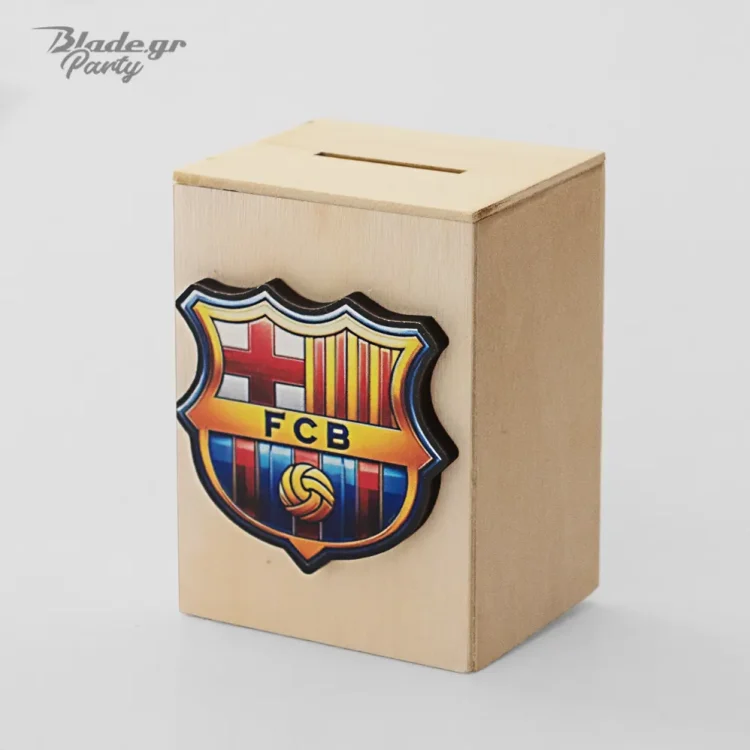 Barcelona ξύλινος κουμπαράς δώρο πάρτυ