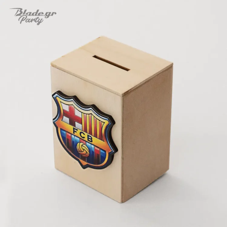 Barcelona ξύλινος κουμπαράς δώρο πάρτυ