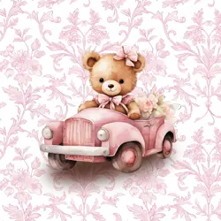 Pink Toile θεματική βάπτιση κορίτσι